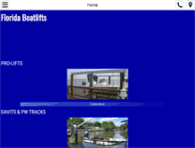 Tablet Screenshot of floridaboatlifts.com